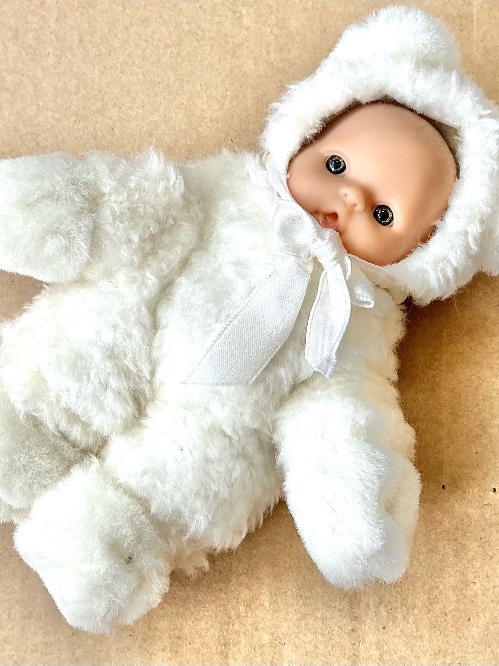 Berenguer baby doll 5” itty bitty redressed in cute bear outfit